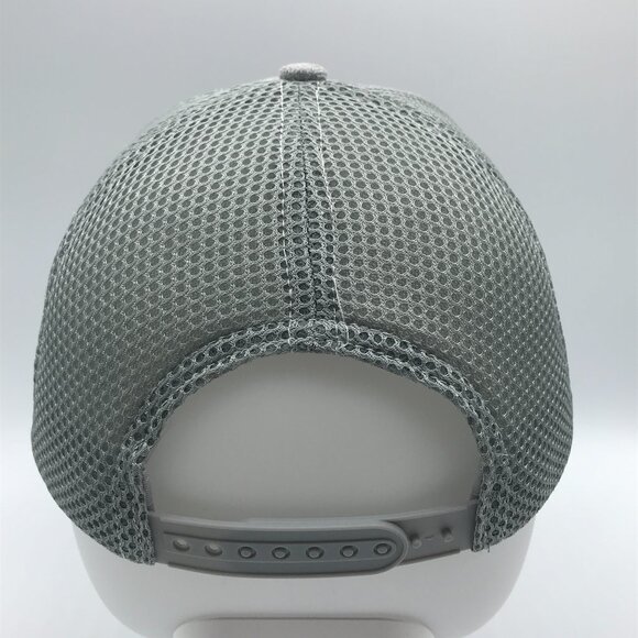 NEW AMSOIL Light Gray Sewn Logo Patch Mesh Snapback Baseball Cap Hat - Picture 4 of 10